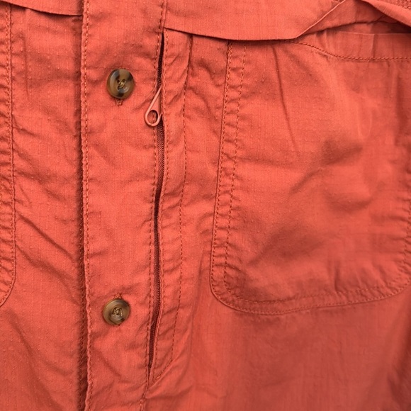 RK Performance Fishing Short Sleeve Men's Large Shirt Orange Multiple Pockets - Picture 4 of 11